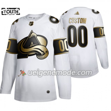 Kinder Eishockey Colorado Avalanche Trikot Custom Adidas 2019-2020 Golden Edition Weiß Authentic